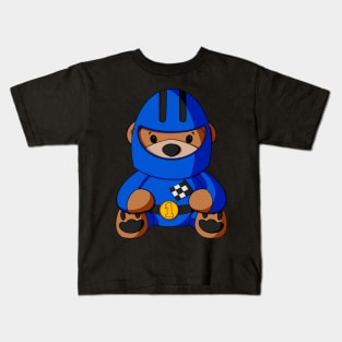 Race Car Teddy Bear Kids T-Shirt